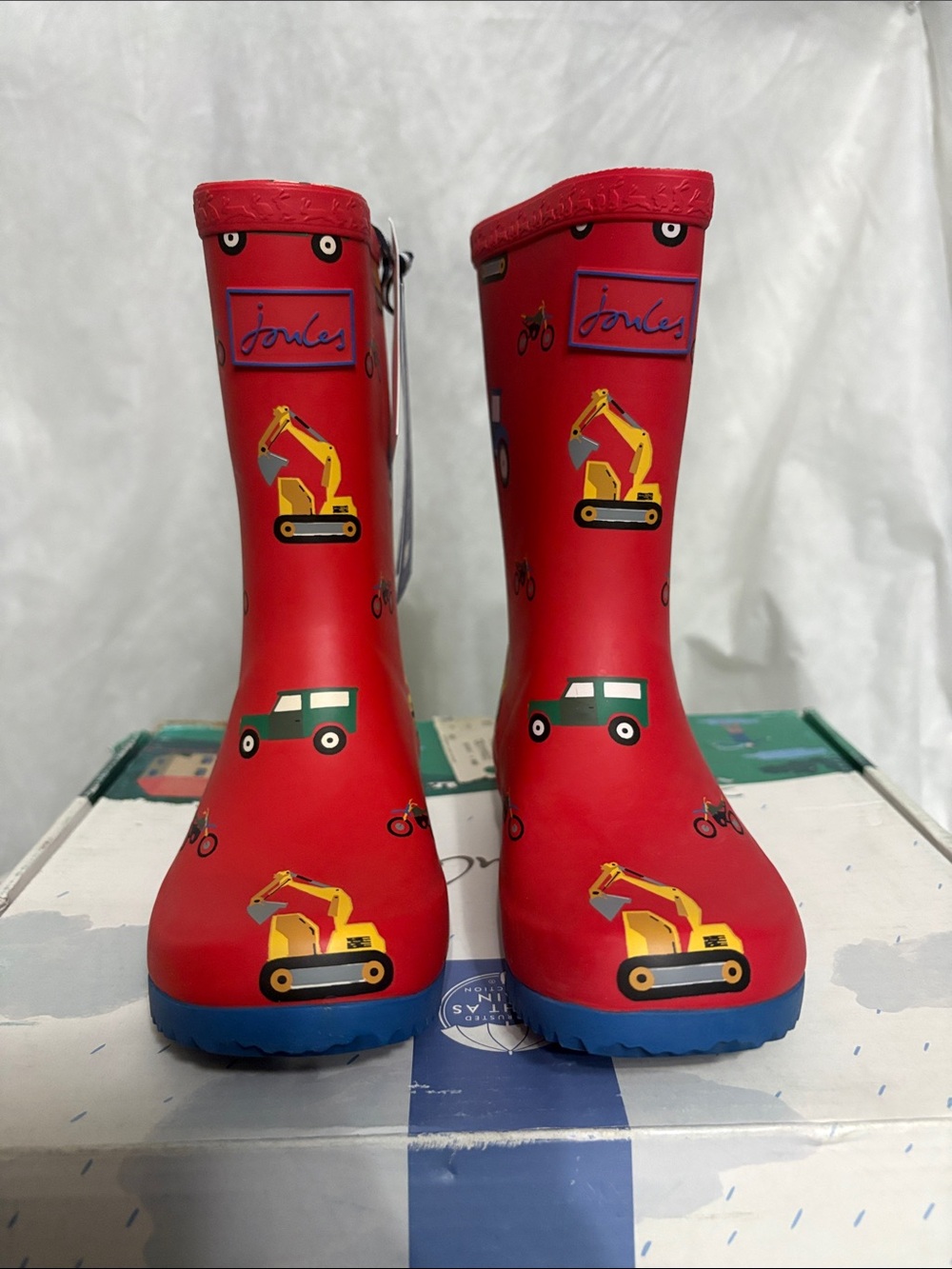 Joules Red Kids' Rain Boots size US 12 NWT
